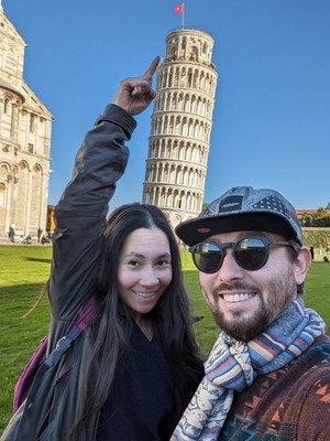 Carte postale de Rome avec un monument historique