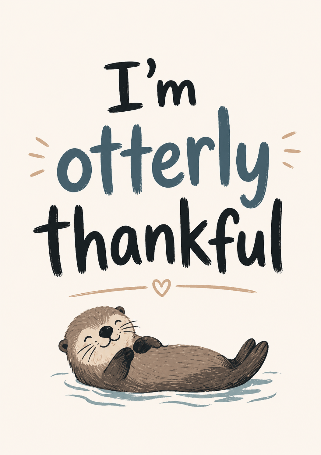 Postkarten-Vorlage: Thankful – minimalistisches Dankesmotiv