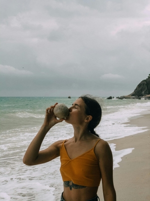 Carte postale avec une photo personnelle de la plage de Koh Samui