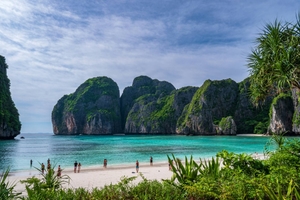 Carte postale avec Maya Bay en Thaïlande