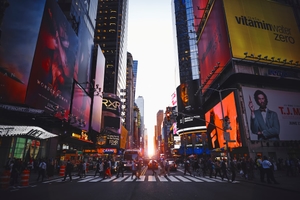New York City Times Square avec des taxis jaunes