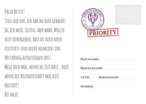Postkarte Rückseite
