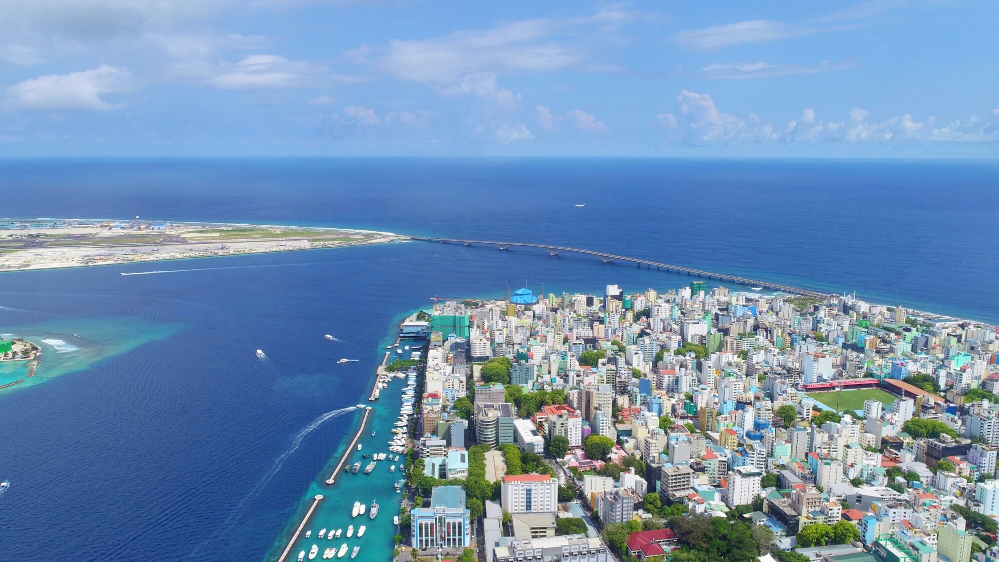 Luftaufnahme von Malé.