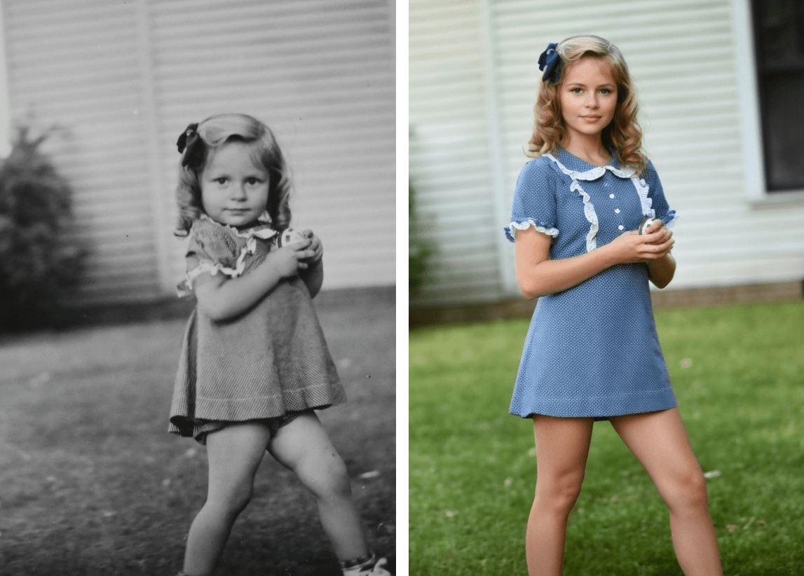 Fotocollage mit Kinderbildern